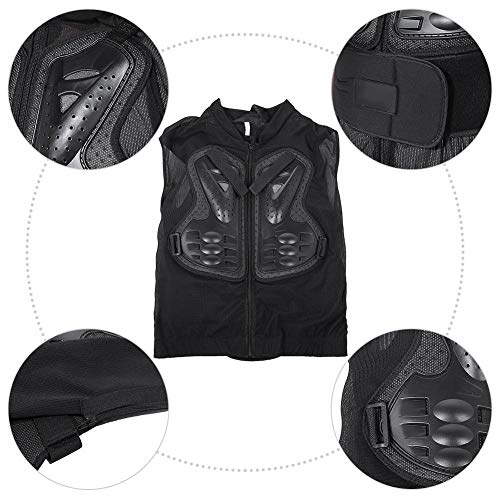 Zerone - Chaleco protector de moto para adultos, con protecciones para el pecho y la espalda para carreras, chaqueta protectora