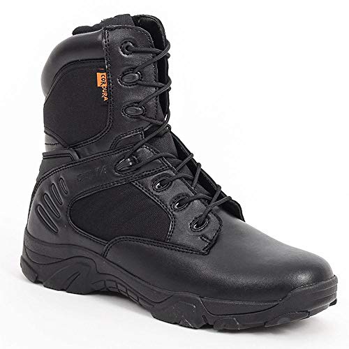 ZHAO Desierto Botas de Combate Fabricantes al por Mayor Delta Altas de Combate entusiastas Militares Fuerzas Especiales Cuero Botas tácticas del Desierto al Aire Libre Cima mas Alta Black-38