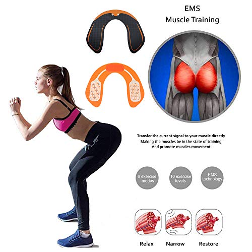 ZHENROG Electroestimulador Muscular Gluteos,EMS Gluteos Estimulador de Glúteos Herramientas Nalgas HipTrainer para la Cadera,Estimulador Muscular Ejercitar Gluteos USB Recargable, Hombre y Mujer