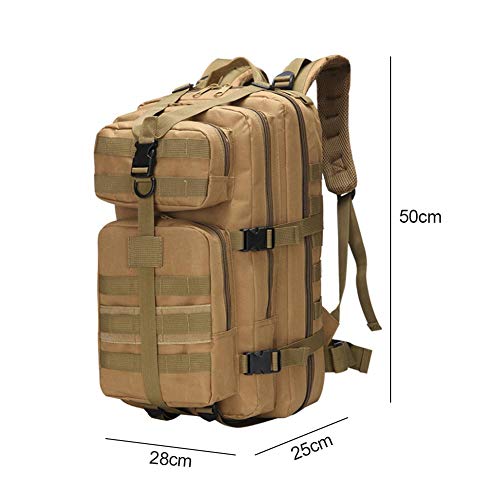 ZHZ.Jessie Mochila táctica impermeable Molle Assault Pack Mochila Ejército para actividades al aire libre, senderismo, camping, trekking, caza, caqui