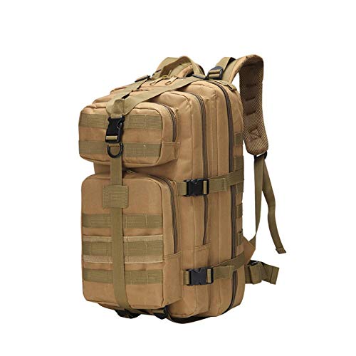 ZHZ.Jessie Mochila táctica impermeable Molle Assault Pack Mochila Ejército para actividades al aire libre, senderismo, camping, trekking, caza, caqui