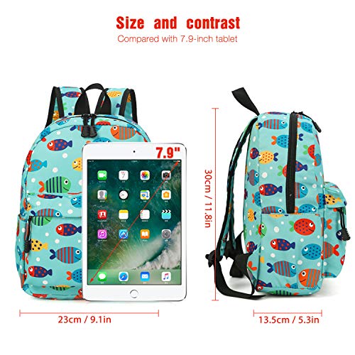 Zicac Mochilas Infantiles, Lona Bolsa Mochila Niño Mochila Bebe Guarderia Mochila Escolar con Animal para Niñas y Niños de 3 a 6 años de Edad