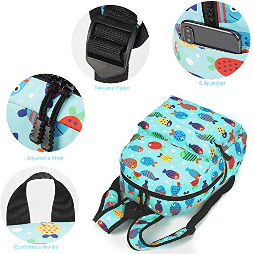 Zicac Mochilas Infantiles, Lona Bolsa Mochila Niño Mochila Bebe Guarderia Mochila Escolar con Animal para Niñas y Niños de 3 a 6 años de Edad