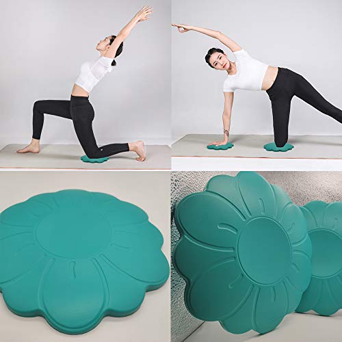 Ziyero Almohadillas Rodilla Yoga Cojín para Manos Codos Cojín de Rodilleras Yoga Ligero Resistente Desgaste, PU Material, para Yoga, Gimnasia, Pilates, Ejercicios Estiramiento, Aeróbic—2 Piezas, Verde