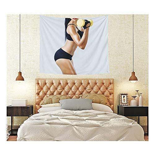 ZKAMANG Tapiz Colgante De Pared Ejercicio Estilo Fitness, Cartel De Pared De Fondo De Gimnasio, Tapiz De Pared De Mujer Fitness para Sala De Alquiler 150 X 130Cm 21