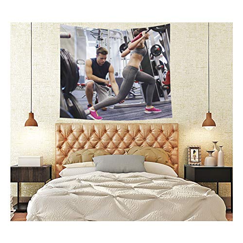 ZKAMANG Tapiz Colgante De Pared Ejercicio Estilo Fitness, Cartel De Pared De Fondo De Gimnasio, Tapiz De Pared para Sala De Alquiler 200 X 150Cm 17