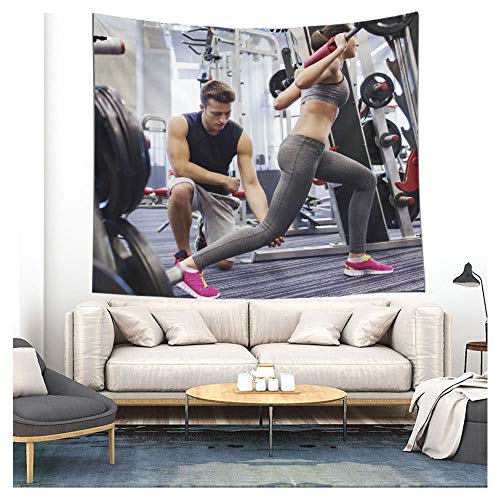 ZKAMANG Tapiz Colgante De Pared Ejercicio Estilo Fitness, Cartel De Pared De Fondo De Gimnasio, Tapiz De Pared para Sala De Alquiler 200 X 150Cm 17