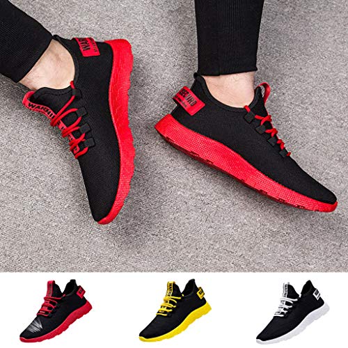 ZODOF Zapatillas Running Hombre Tejido Volador Respirable Al Aire Libre Antideslizante Zapatos para Correr Zapatos Turisticos Ocio Zapatos Deportivos Sneakers