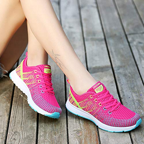 ZOELOVE Zapatillas de Running para Mujer Correr Zapatillas de Deporte de Primavera y Verano Gimnasio Ligero Calzado Individual cómodo Malla para Exteriores Transpirable Suave/Mujer-HP1,37