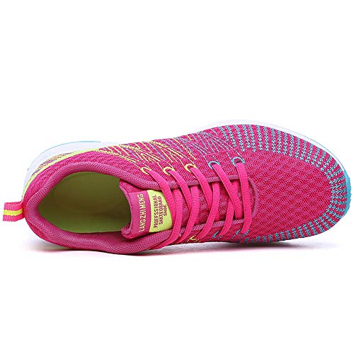 ZOELOVE Zapatillas de Running para Mujer Correr Zapatillas de Deporte de Primavera y Verano Gimnasio Ligero Calzado Individual cómodo Malla para Exteriores Transpirable Suave/Mujer-HP1,37