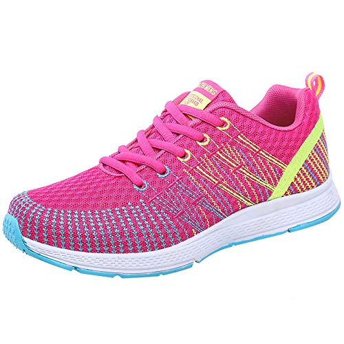 ZOELOVE Zapatillas de Running para Mujer Correr Zapatillas de Deporte de Primavera y Verano Gimnasio Ligero Calzado Individual cómodo Malla para Exteriores Transpirable Suave/Mujer-HP1,37