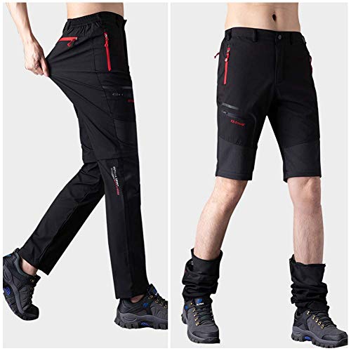 ZOEREA Pantalones Aire Libre de Hombre Convertible Pantalones Cortos Trekking Montaña Escalada Senderismo Secado Rápido Pantalón Funcionales