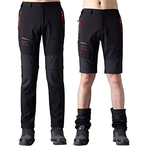 ZOEREA Pantalones Aire Libre de Hombre Convertible Pantalones Cortos Trekking Montaña Escalada Senderismo Secado Rápido Pantalón Funcionales