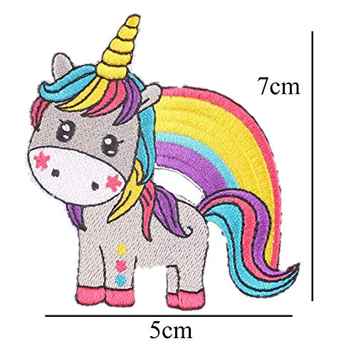 Zonfer Unicornio Patch 3D Etiqueta Engomada del Logotipo Remiendo del Hierro Parches para La Ropa De La Ropa Remiendo DIY Moda Unicornios para Niños Apliques