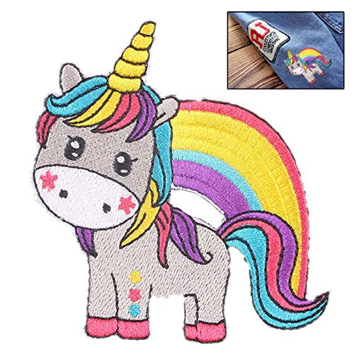 Zonfer Unicornio Patch 3D Etiqueta Engomada del Logotipo Remiendo del Hierro Parches para La Ropa De La Ropa Remiendo DIY Moda Unicornios para Niños Apliques