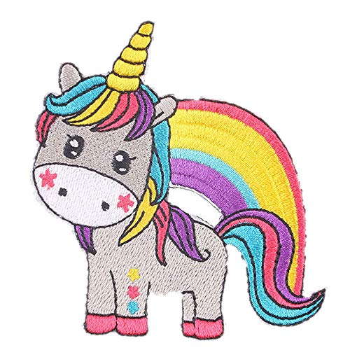 Zonfer Unicornio Patch 3D Etiqueta Engomada del Logotipo Remiendo del Hierro Parches para La Ropa De La Ropa Remiendo DIY Moda Unicornios para Niños Apliques