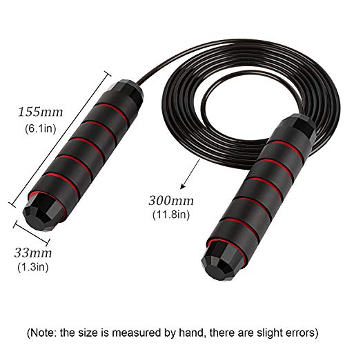 Zorara Cuerda para Salta, Comba de Crossfit con Mango de Espuma de Suave, Speed Rope Ajustable de 3M con Rodamientos de Bolas para Fitness Ejercicio