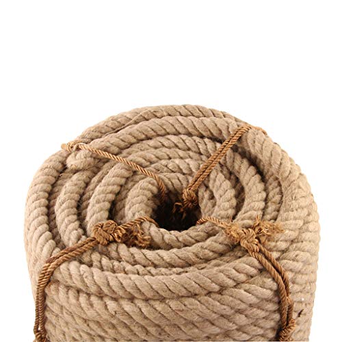 ZSIF Cuerda de cáñamo, Cuerda de Cubierta 35 mm y 40 mm 5-10 m Cuerdas de Yute Guita Cordón de cáñamo Natural País rústico Artesanía DIY Accesorios Hechos a Mano Decoración Gato Rasguño de Mascotas