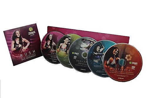 Zumba Exhilarate + Rush, 5 DVD 's + Nutrición Asesores Zumba Fitness Zumba vídeo Zumba DVD