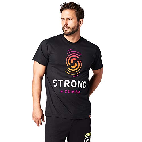 Zumba Fitness Workout tee with Fashion Print Camiseta, Unisex Adulto, Naranja, M/L