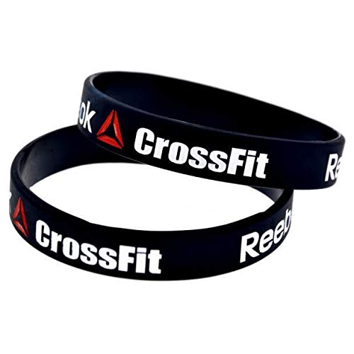 ZWH El Comercio Exterior Plataforma de Venta de Reebok Crossfit Suave de la muñeca de Silicona Pulsera Banda de los Deportes de Moda y de la Aptitud (Color : Black)