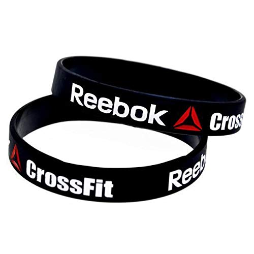 ZWH El Comercio Exterior Plataforma de Venta de Reebok Crossfit Suave de la muñeca de Silicona Pulsera Banda de los Deportes de Moda y de la Aptitud (Color : Black)