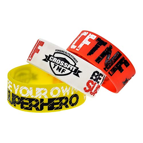 ZWH Venta extranjera Crossfit ser su Propio Movimiento de inspiración de Silicona Correa de Pulsera de superhéroe (Color : Yellow)