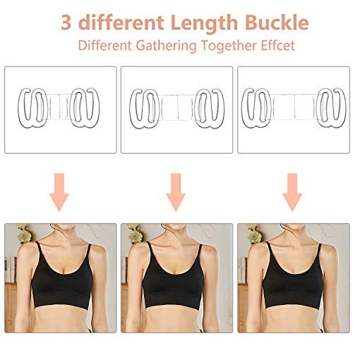 ZWOOS Sujetador Invisible Adhesivo Push Up Silicona, 2 Pares Bra Sujetador Tape Sexy Strapless Impermeable Respirable Reutilizable Cómodo C/D