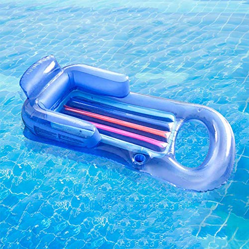 ZXCVB Tumbona Inflable para Piscina, Silla Inflable portátil Agua al Aire Libre Que Puede Colocar una Taza de Agua, Divertido Flotador con Motor para Cualquier Piscina o Lago