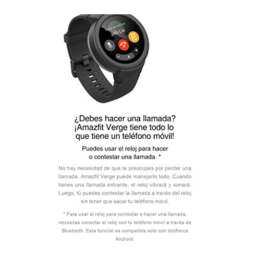 Amazfit Verge Xiaomi Smartwatch Deportivo - Reloj Deportivo GPS | Sensor de Frecuencia Cardíaca| Reproduce Música | Blanco (Versión Internacional) iOS-Android (Reacondicionado)