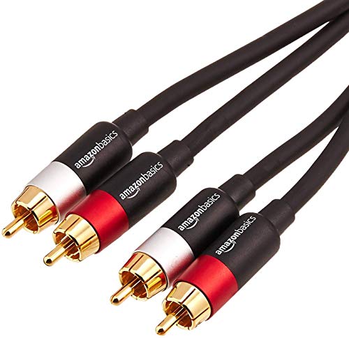 AmazonBasics - Cable de audio RCA (2 machos a 2 machos), 1,2 metros