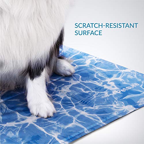 Bedsure Manta Refrescante Perros Grandes - Cama Fría para Perro Gato, Alfombra de Enfriamiento de Verano, 90x60cm, Azul