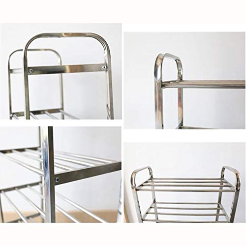 ChangSQ Rack de zapatos de acero inoxidable de cinco capas, racks de almacenamiento de plata de la sala de estar del balcón de la sala de estar del balcón de la sala de estar del hogar zapato