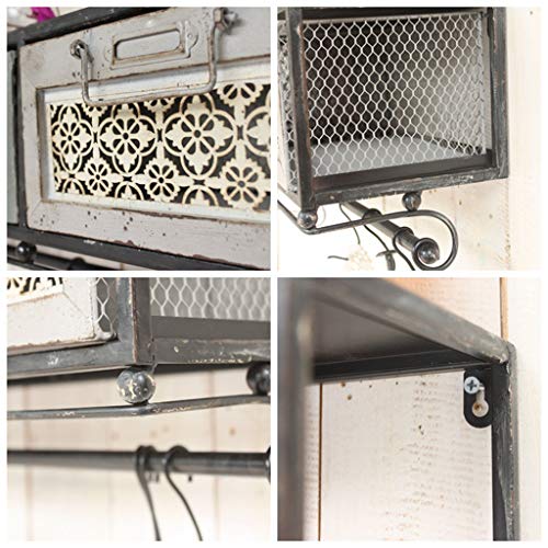 Guo Shop- American Vintage Iron Partition Estante de Pared de la Sala de TV de Fondo Wall Decoration Bookshelf Armarios Racks