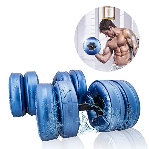 LONGH Un par de Nueva Flexible Agua Mancuernas Heavey Peso de la Pesa de Gimnasio casa de Ejercicios, Equipado Negro for el Culturismo (Color : Blue, Size : 20-25KG Pair of Dumbbells)