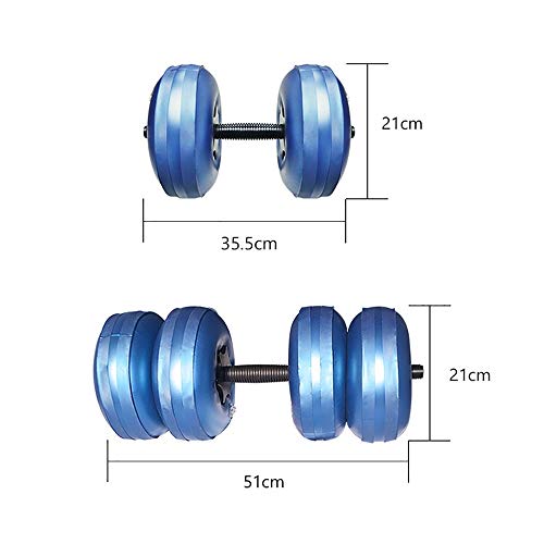 LONGH Un par de Nueva Flexible Agua Mancuernas Heavey Peso de la Pesa de Gimnasio casa de Ejercicios, Equipado Negro for el Culturismo (Color : Blue, Size : 20-25KG Pair of Dumbbells)