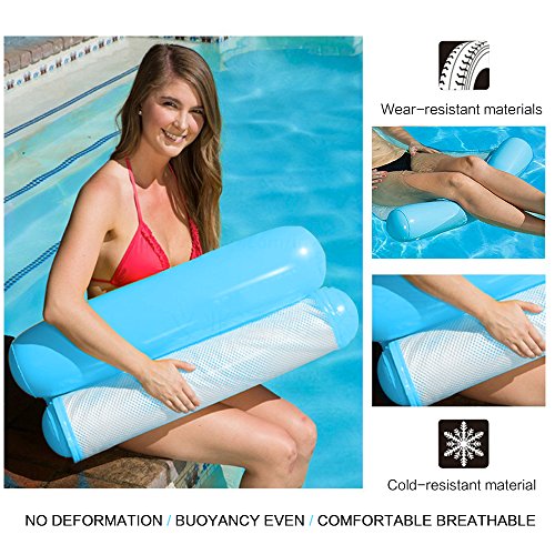 Lovebay Colchonetas Piscina Adulto Verano Agua Hinchables para Piscina 130 x 73cm (Azul)