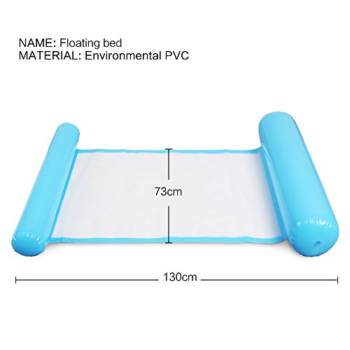 Lovebay Colchonetas Piscina Adulto Verano Agua Hinchables para Piscina 130 x 73cm (Azul)