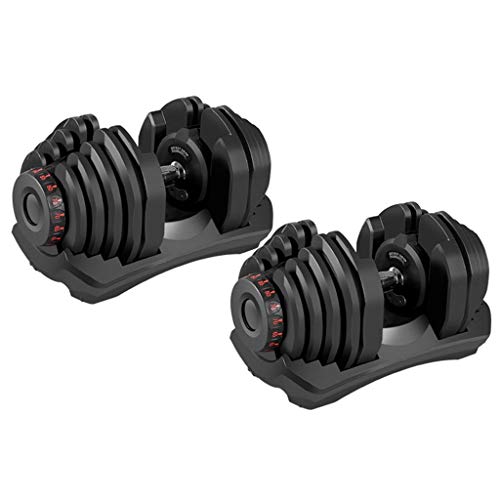 Mancuernas 24kg39kg Pesas Ajustable Con Mancuernas De Los Hombres De Entrenamiento Profesional De La Fuerza Muscular Combinación Con Mancuernas Equipo De La Aptitud ( Color : Black , Size : 24kg*2 )