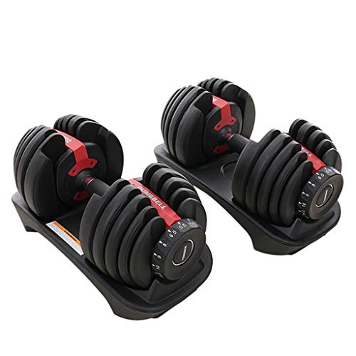 Mancuernas Pesas Ajustables En El Gimnasio Peso De La Aptitud Combinación Cambiante Equipo Traje De Combinación De Los Hombres Nacionales / 2pcs Mancuernas (Color : Black, Size : 24KG)