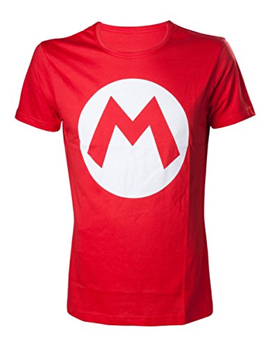 Nintendo Super Mario Bros Big Mario Logo Men's T-Shirt, (ts313152ntn-xl) Camiseta, Rojo (Red), X-Large para Hombre
