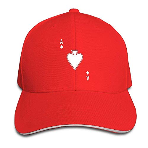 Presock Gorra De Béisbol,Gorro/Gorra Unisex Ace of Spades-1 Adult Adjustable Snapback Hats Sandwich Cap