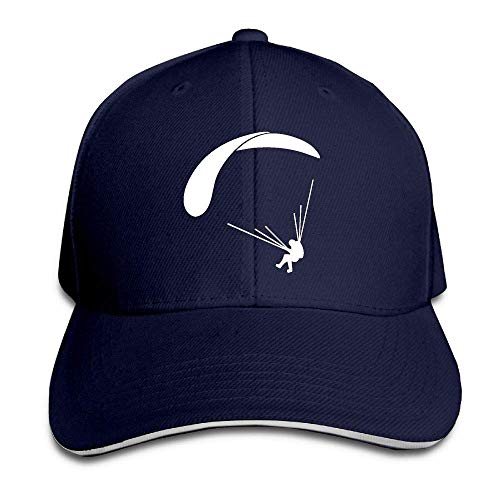 Presock Gorra De Béisbol,Gorro/Gorra Unisex Parachuting Silhouette 1-1 Adult Adjustable Snapback Hats Peaked Cap
