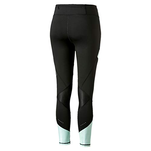 PUMA Elite Speed Tight Mallas Deporte, Mujer, Negro Black/Fair Aqua, L