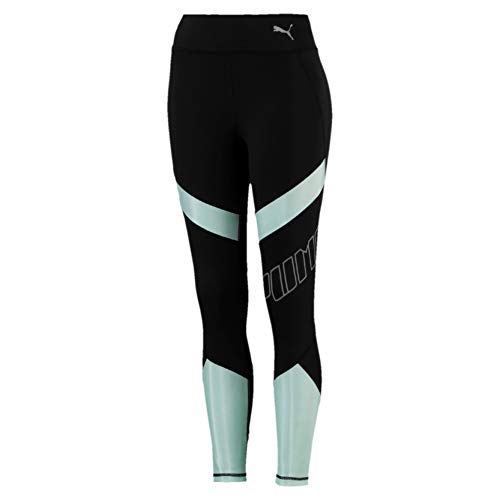 PUMA Elite Speed Tight Mallas Deporte, Mujer, Negro Black/Fair Aqua, L