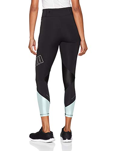 PUMA Elite Speed Tight Mallas Deporte, Mujer, Negro Black/Fair Aqua, L