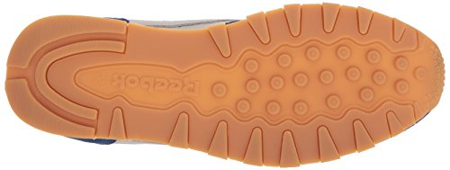 Reebok Classic Leather, Zapatillas de Deporte para Hombre, Beige Sand Stone Washed Blue White Gum, 41 EU