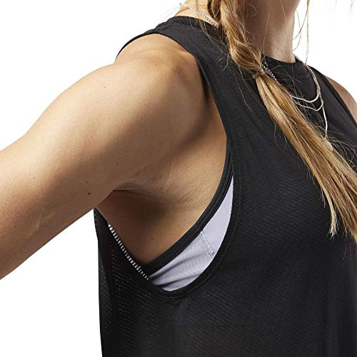 Reebok One Series Burnout Camiseta Sin Mangas, Mujer, Negro (Black), S