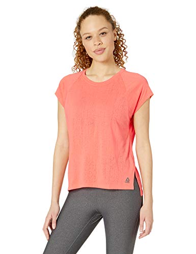 Reebok One Series Burnout tee Manga Corta, Stellar Pink, Small para Mujer