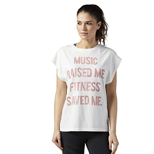 Reebok Stone Wash Muscle Camiseta, Mujer, Blanco (Chalk), Small